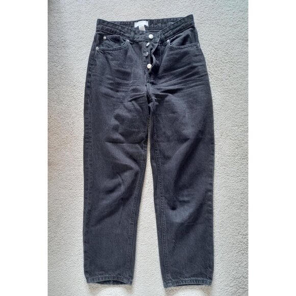 H&M Black Denim Mom Jean - Size 6 - Picture 2 of 5